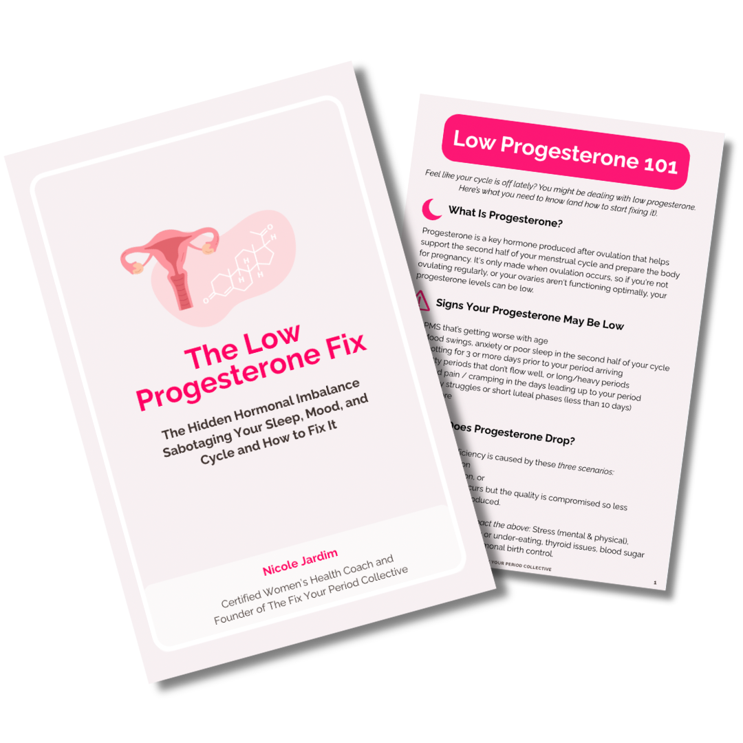 The Low Progesterone Fix guide mockup